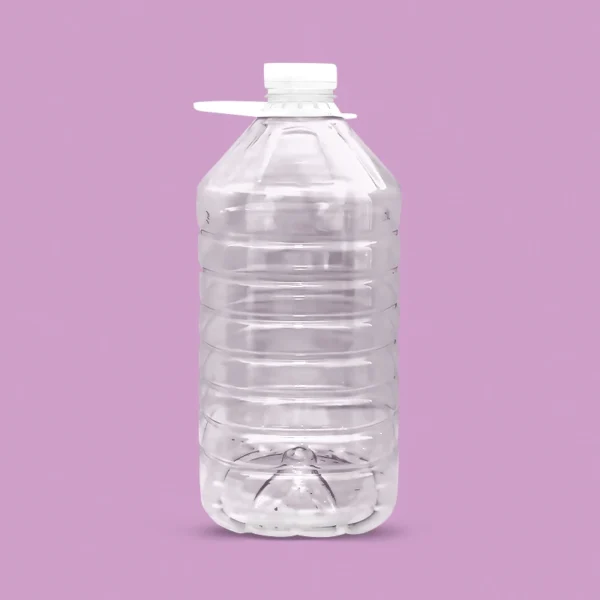 ENVASE PET 5LT CON ASA Y TAPA B45 - TRANSPARENTE